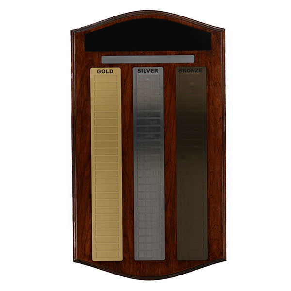3 category Donor Wall Plaque Display
