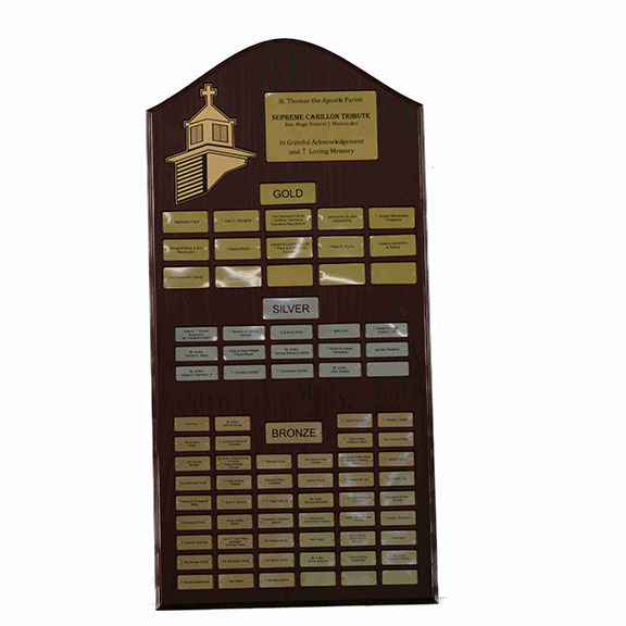 Church Donor Recognition Plaque